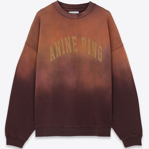 Anine Bing Sweaters - Anine Bing Harvey Sweatshirt Burgundy